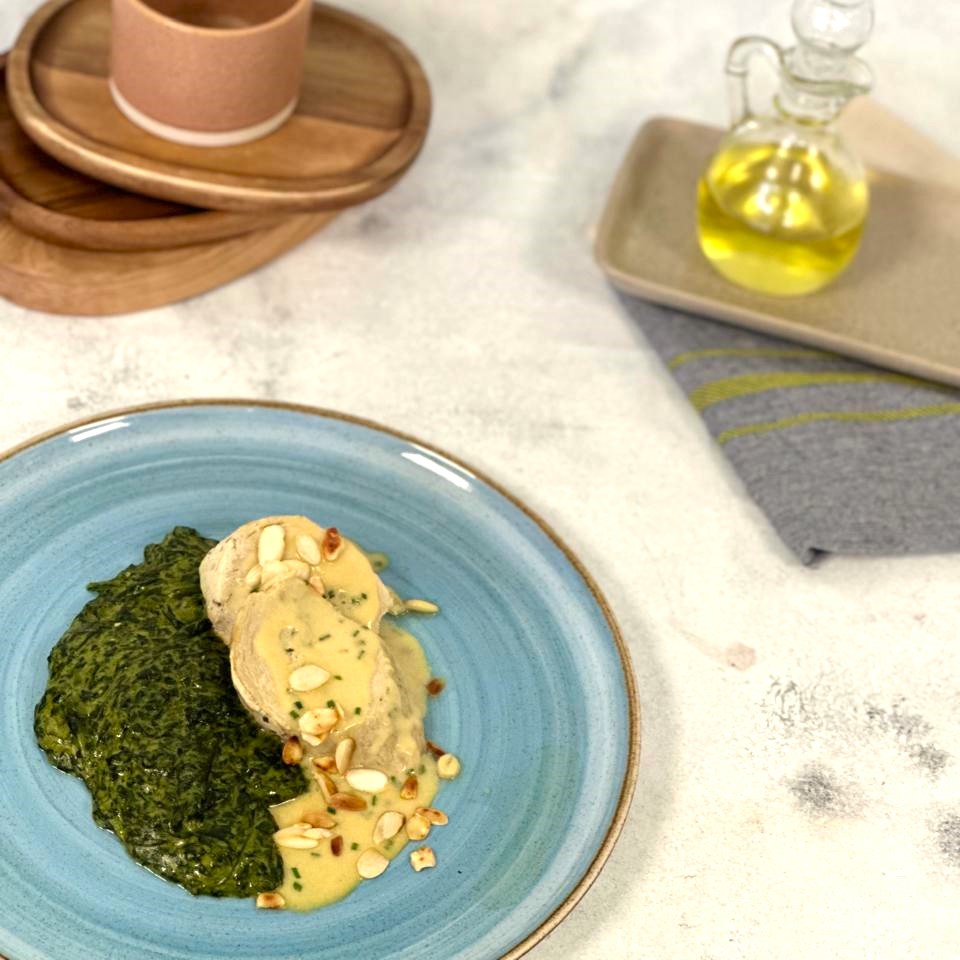 pollo salsa espinaca 1